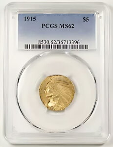 US 1915 (P) $5 CfBA wbh  PCGS MS62 UNC/BU tBftBA