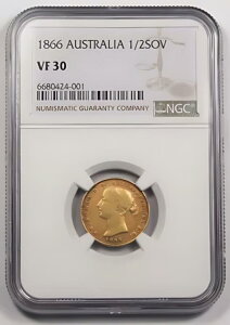 I[XgA 1866 (SY) 1/2 n[t \u Sov  NGC VF30 Vhj[ KM-3 Fr-10a