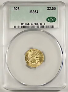 1926N $2.5 ($2 1/2) CfBAwbhNH[^[ C[O  CACG CAC MS64 GEM BU