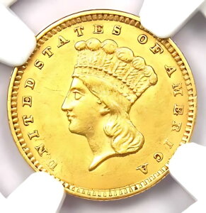 1857 CfBA S[h _[ G$1 RC - F NGC AU58 - 󏭂ȋ!