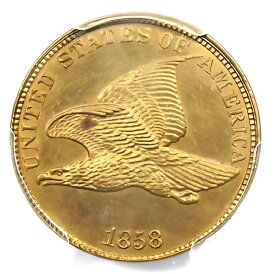 1858 フライング イーグル セント 1C ペニー コイン - 認定 PCGS 未流通ディテール UNC MS