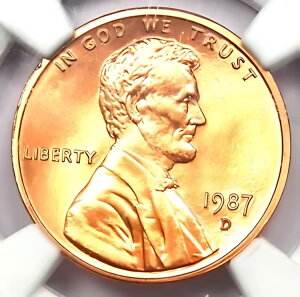 1987-D �����J�[���L�O�� �Z���g �y�j�[ 1C - NGC MS69 RD - ���A �O���[�h - �g�b�v �|�b�v 13/0