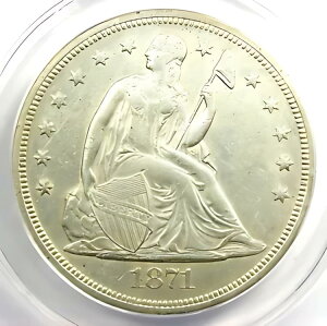 1871NȃoeB 1h - ANACS AU50 ڍ - 󏭂ȏRC!
