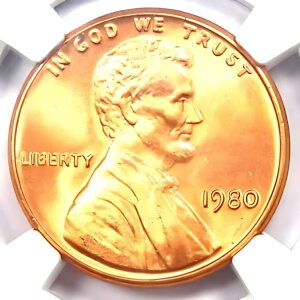 1980 �����J�[���L�O�كZ���g �y�j�[ 1C - �F�� NGC MS68 RD - �g�b�v �|�b�v 8/0!