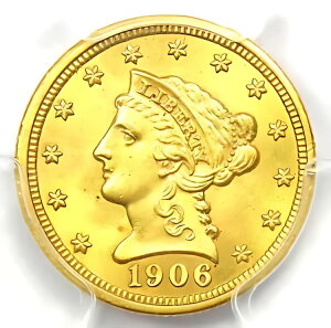 1906 ���o�e�B �S�[���h �N�H�[�^�[ �C�[�O�� $2.50 �R�C�� - �F�� PCGS MS65 - $1,125 ����