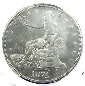 1874-CC fՋh T$1 J[\VeB RC - F PCGS XF ڍ (EF)