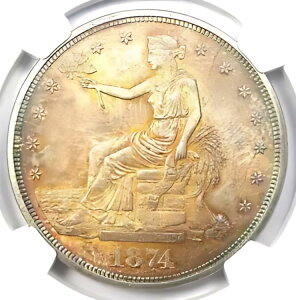 1874-P fՋh T$1 RC (1874) - NGC ʏڍ (UNC MS)