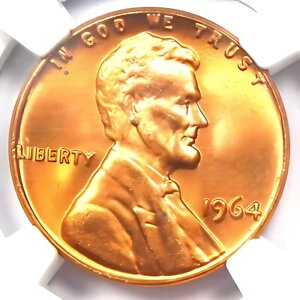 1964-P �����J�[�� �Z���g �y�j�[ 1C 1964 �R�C�� - NGC MS67+ RD �v���X �O���[�h - �g�b�v �|�b�v 7/0