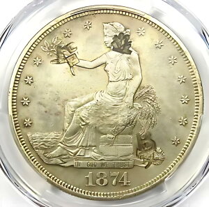 1874-CC fՋh T$1 J[\VeB RC - F PCGS AU ڍ