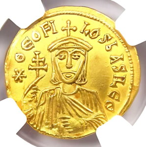 Theophilus AV Solidus S[h RC 829-842 AD - F NGC Choice XF (EF) - A
