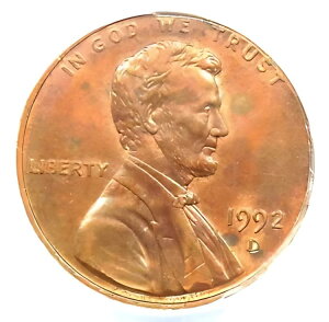 1992-D N[Y AM oGeB FS-901 J[ Zg 1C - F ANACS MS60 RB (UNC)