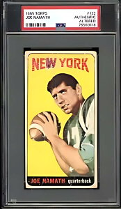 1965 Topps Joe Namath Rookie Card #122 RC HOF Jets - PSA Authentic �F��