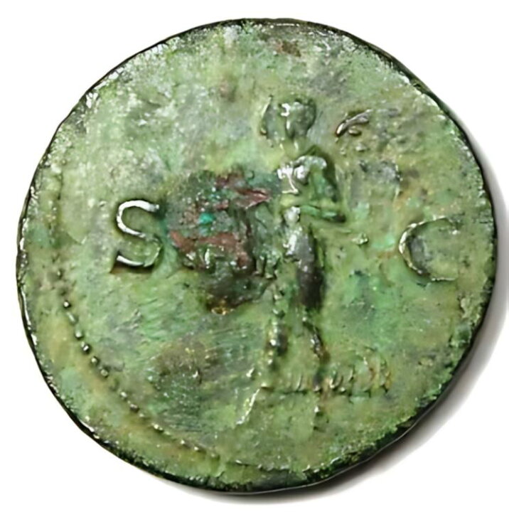 楽天市場】古代ローマのネロ AE としての銅貨 54-68 AD - VF (非常に  
