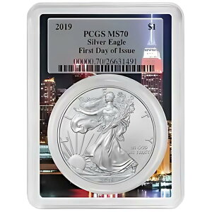 2019 $1 �A�����J�� �V���o�[ �C�[�O�� PCGS MS70 FDOI �G���p�C�A �t���[��