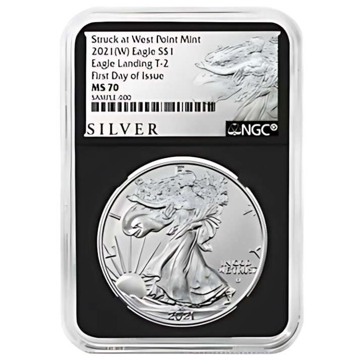 楽天市場】2021 (W) $1 タイプ 2 アメリカン シルバー イーグル NGC 