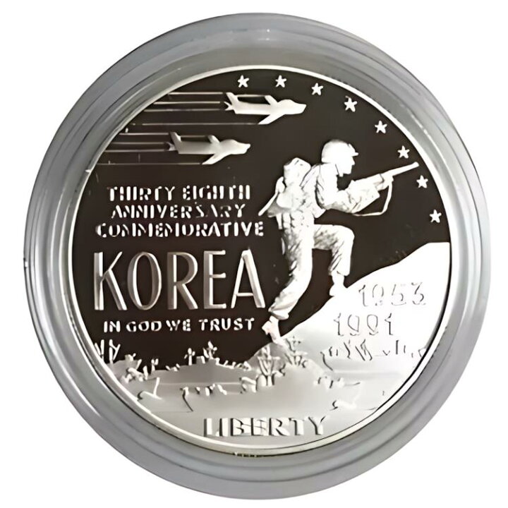 楽天市場】1991-P プルーフ $1 シルバー朝鮮戦争記念ボックス、OGP 