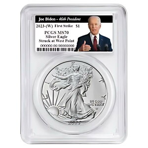 2023 (W) $1 �A�����J�� �V���o�[ �C�[�O�� PCGS MS70 FDOI �o�C�f���� 46 ��哝�̃��x��