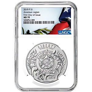 2019-P UNC $1 �A�����J�݋��R�l�� 100th Ann NGC MS70 FDI �t���O ���x��