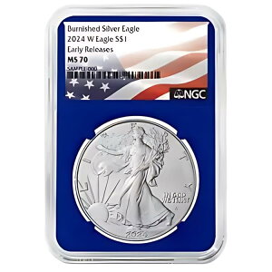 2024-W o[jbV $1 AJ Vo[ C[O NGC MS70 ER tbO x u[ RA