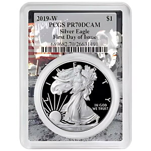 2019-W �v���[�t $1 �A�����J�� �V���o�[ �C�[�O�� PCGS PR70DCAM FDOI �A�|�� �t���[��