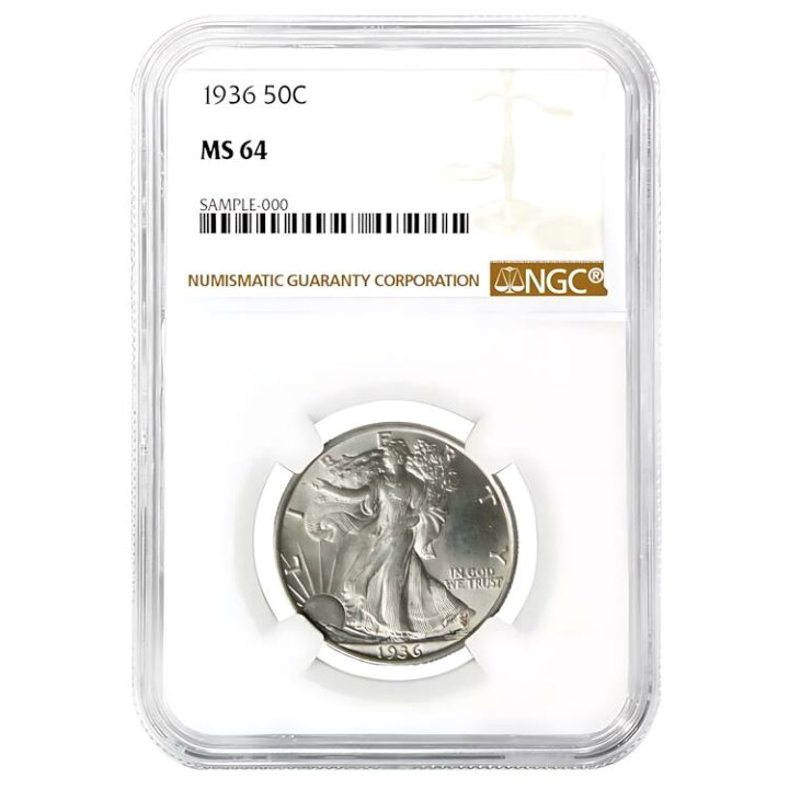 楽天市場】1936 50c ウォーキング リバティ ハーフダラー NGC MS64  