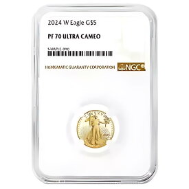 2024-W プルーフ $5 アメリカン ゴールド イーグル 1/10 オンス NGC PF70UC ブラウン ラベル