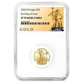 2024-W プルーフ $5 アメリカン ゴールド イーグル 1/10 オンス NGC PF70UC FDI ALS ラベル