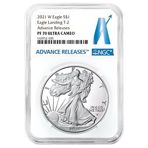 2021-W �v���[�t $1 �^�C�v 2 �A�����J�� �V���o�[ �C�[�O�� NGC PF70UC AR Advance �����[�X L...