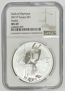 2021 P co $1 Gods Of Olympus Hades 1oz Vo[ NGC MS69 LOC10*