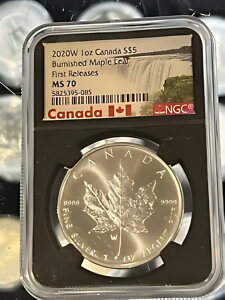 2020W 1oz �J�i�_ S $5 Butnisbed ���[�v�� ���[�t���ŏ��Ƀ����[�X MS 70 Loc 14