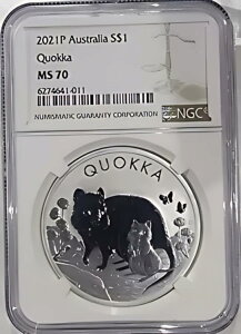 2021 P �I�[�X�g�����A $1 �N�I�b�J MS70 .999 �V���o�[ 1 �I���X NGC LOC9*