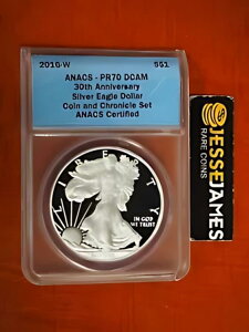 2016 W �v���[�t �V���o�[ �C�[�O�� ANACS PR70 DCAM ���[�K�� �R�C�� & �N���j�N���Y �Z�b�g����