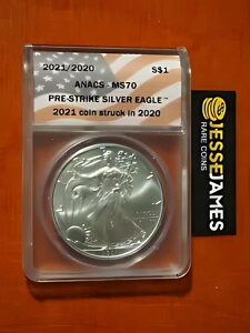 2021 �A�����J�� �V���o�[ �C�[�O�� ANACS MS70 �v���X�g���C�N 2021 �X�g���C�N�A2020 �t���b�O���x��