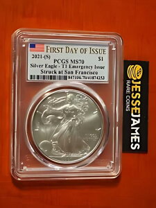 2021 (S) �V���o�[ �C�[�O�� PCGS MS70 FDI �ً}���s���T���t�����V�X�R T1 �Ŕ���