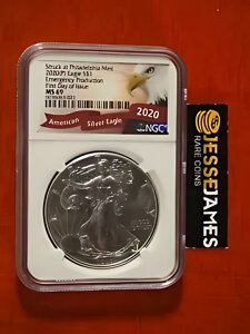 2020 (P) �V���o�[ �C�[�O�� NGC MS69 FDI �ً}���s���t�B���f���t�B�A�����ǂɑؗ�