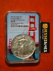 2021 (S) シルバー イーグル NGC MS69 2 番目のサンフランシスコ ボックス タイプ 1 ブリッジ コアから