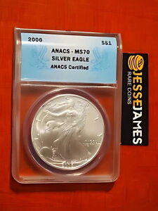 2006 $1 �A�����J�� �V���o�[ �C�[�O�� ANACS MS70 �u���[ ���x��