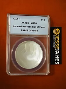 2014 $1 P �����ʖ싅��L�O�h�� ANACS MS70