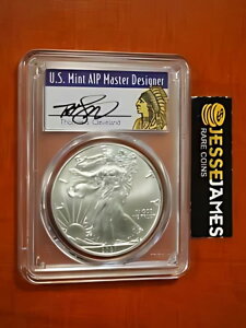 2021 シルバー イーグル PCGS MS70 トーマス クリーブランド ファースト ストライク ネイティブ チーフ レーベル T1