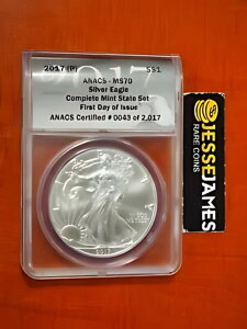 2017 (P) �V���o�[ �C�[�O�� ANACS MS70 ���s�����Ƀt�B���f���t�B�A�����ǂŒ���