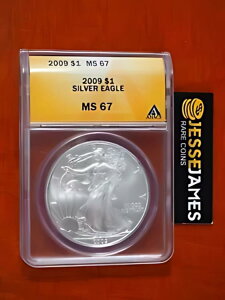 2009 $1 �A�����J�� �V���o�[ �C�[�O�� ANACS MS67 �S�[���h ���x��
