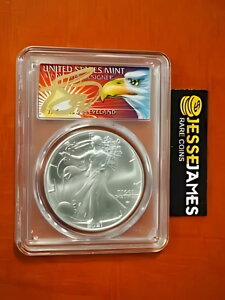2021 シルバー イーグル PCGS MS70 クリーブランド ファースト ストライク イーグル サン ラベル タイプ 2