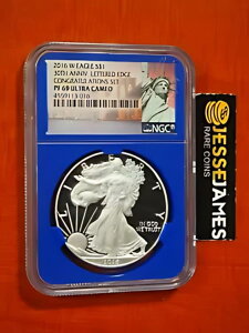 2016 W �v���[�t �V���o�[ �C�[�O�� NGC PF69 �E���g�� �J���I�A���߂łƂ��Z�b�g ���x������