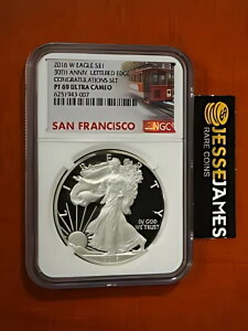 2016 W �v���[�t �V���o�[ �C�[�O�� NGC PF69 �E���g�� �J���I�A���߂łƂ��Z�b�g ���x������