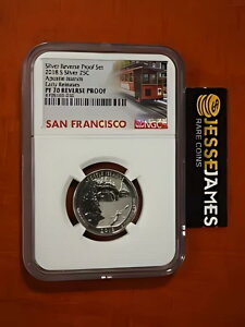 2018 S 25C ���o�[�X �v���[�t �A�|�X�g�� �A�C�����h �V���o�[ �N�H�[�^�[ NGC PF70 ���������[�X