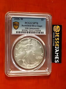 2006 W バーニッシュシルバー イーグル PCGS SP70 20 周年記念セット ゴールド シールド