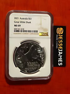 2021 $1 I[XgA Vo[ zIWU NGC MS69 uE x 1 IX .999 ㎿