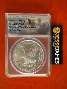 2021 (W) �V���o�[ �C�[�O�� ANACS MS70 �^�C�v 2 ���E�G�X�g �|�C���g �~���g ���x���œo��