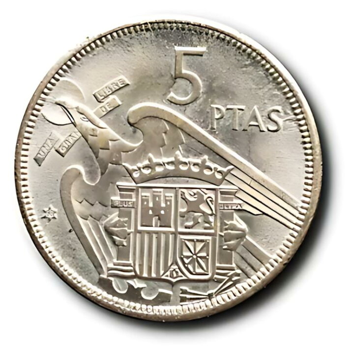 楽天市場】1957 (68) スペイン 5 PTAS ペセタ未流通 : 世界の紙幣・金 
