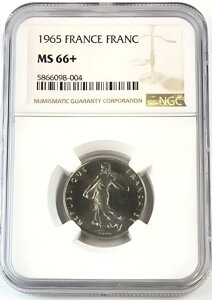 1965 �t�����X 1 �t���� �W�F�� ������ NGC MS66+ POP 1